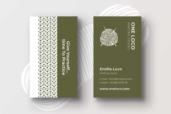 Knitting Studio Business Cards in Business Card Templates - product preview 2