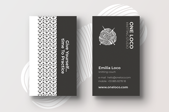 Knitting Studio Business Cards in Business Card Templates - product preview 3