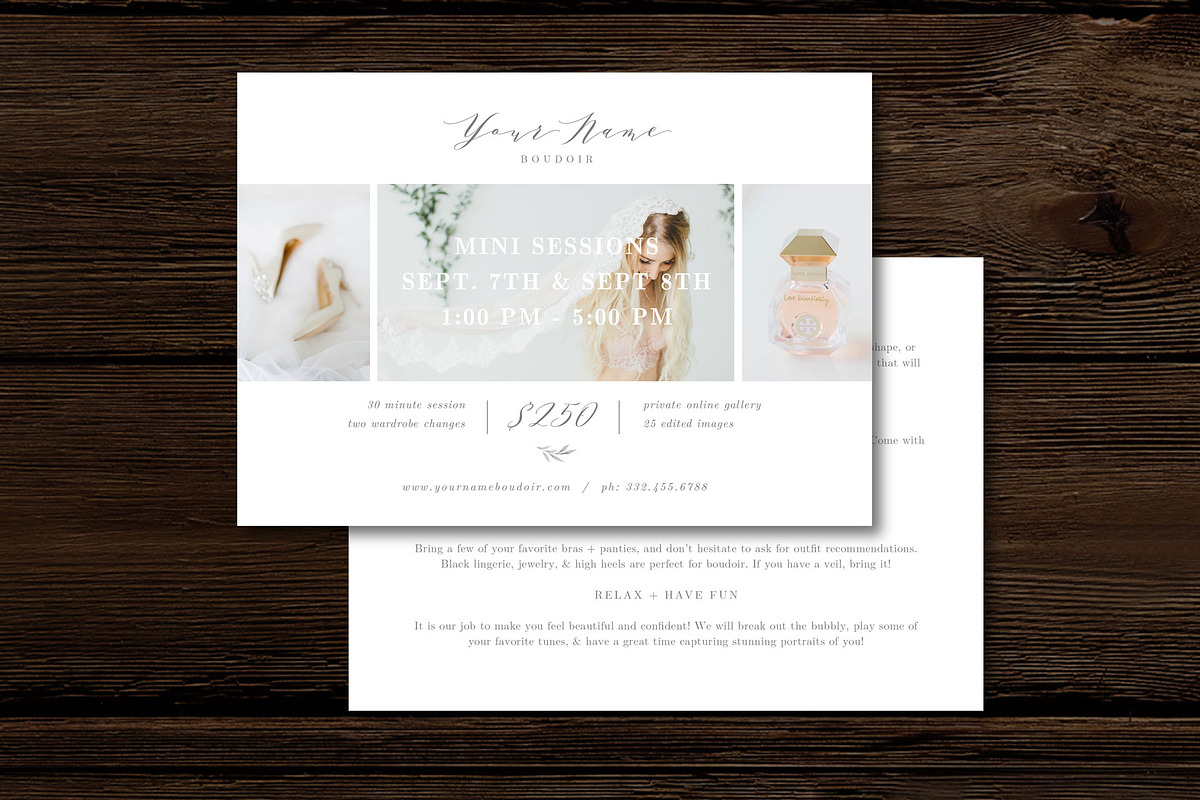 Boudoir Mini Session Template in Flyer Templates - product preview 8