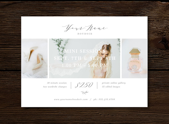Boudoir Mini Session Template in Flyer Templates - product preview 1