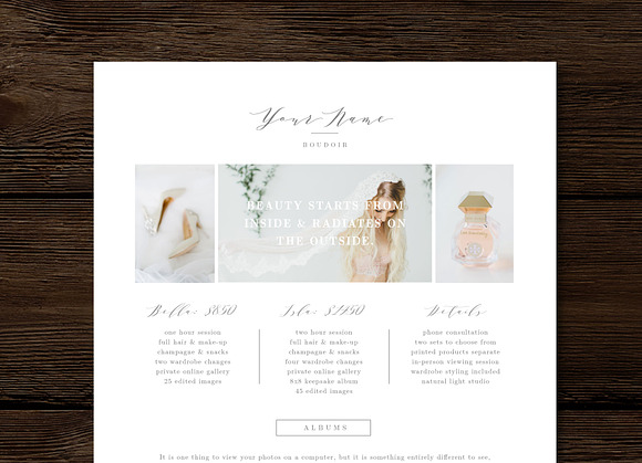 Boudoir Pricing Guide Template in Flyer Templates - product preview 1