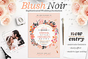 Blush Noir Wedding Invite V