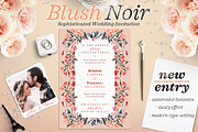 Blush Noir Wedding Invite IV