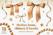Golden Bows, Ribbons & Beads