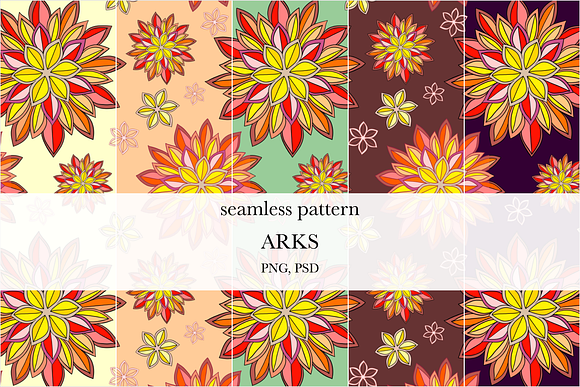Mandala Flowers Seamless patterns in Patterns - product preview 2