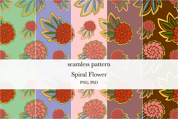 Mandala Flowers Seamless patterns in Patterns - product preview 3
