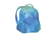 Watercolor Backpack on white