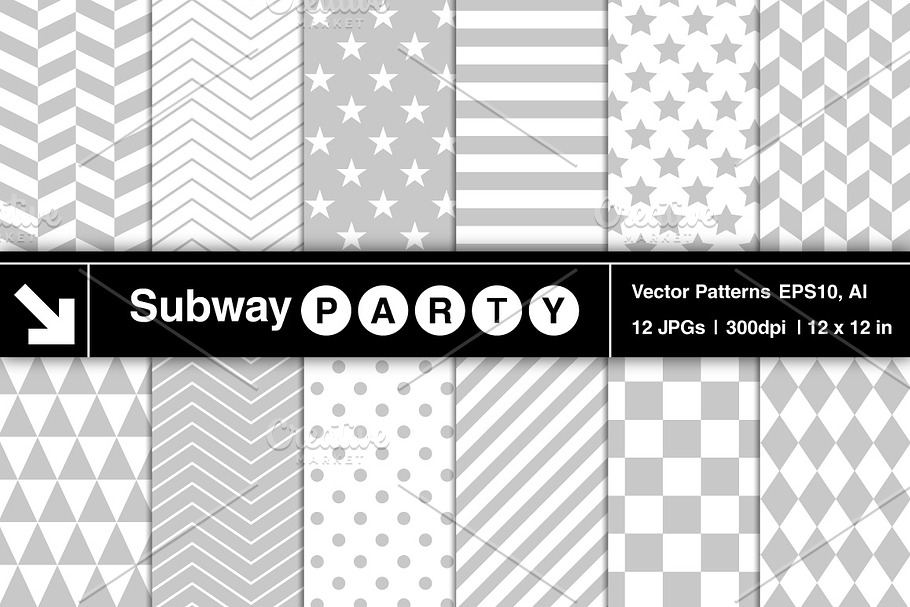 Vector Geometric Patterns in Gray