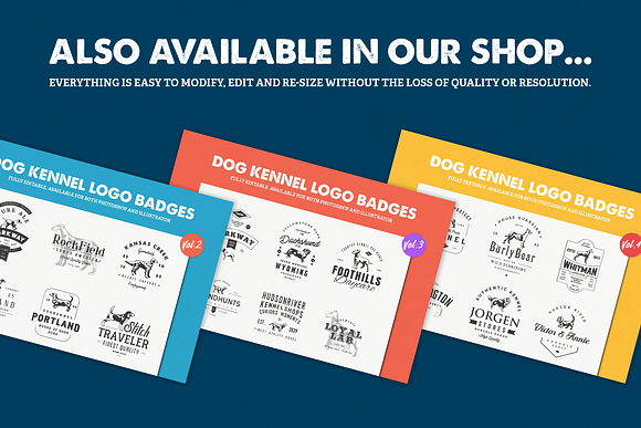Dog Kennel Logo Badges in Logo Templates - product preview 7