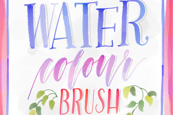 Watercolor Procreate Lettering Brush in Photoshop Brushes - product preview 6