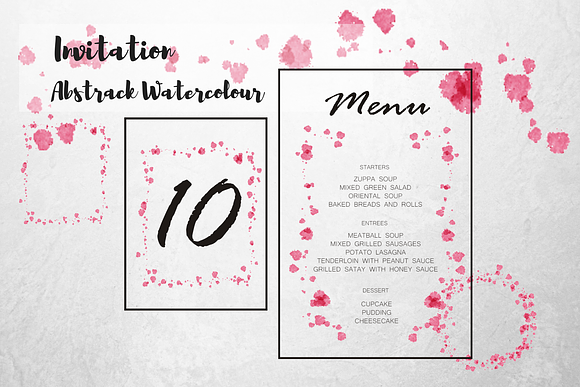 Abstrack Watercolour Invitation in Card Templates - product preview 4