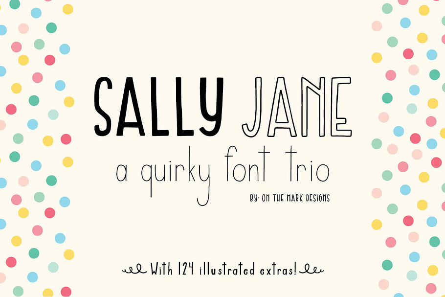 Sally Jane San Serif Font Trio in Icon Fonts - product preview 8