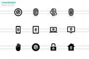 Fingerprint icons on white
