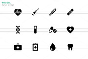 Medical icons on white