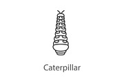 Caterpillar linear icon