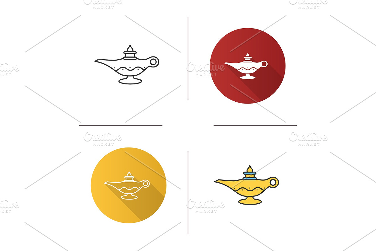 Islamic oil lamp icon in Graphics - product preview 8