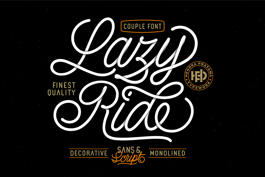 Lazy Ride - Script & Sans in Display Fonts - product preview 8