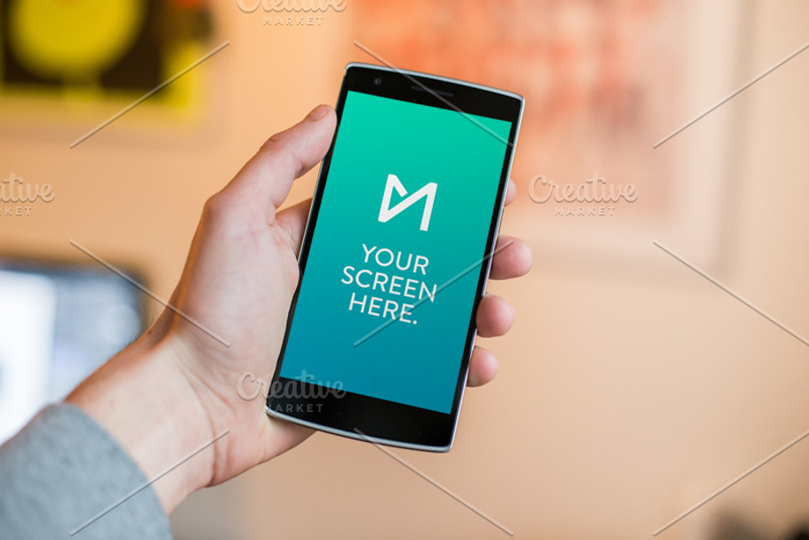 OnePlus One portrait mockup psd in Mobile & Web Mockups - product preview 8