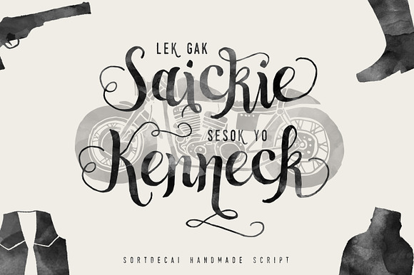 Sortdecai Handmade Script and Bonus in Display Fonts - product preview 2