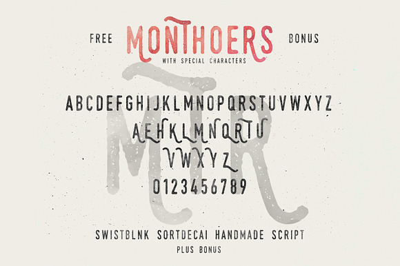 Sortdecai Handmade Script and Bonus in Display Fonts - product preview 4