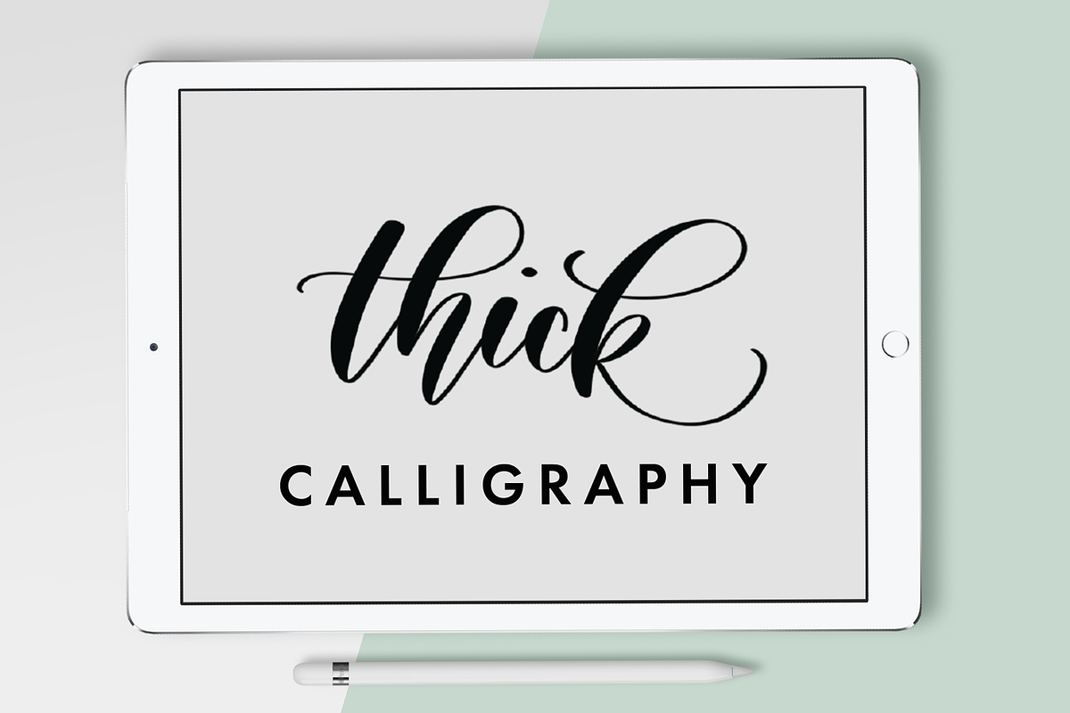 Thick Calligraphy Procreate Brush in Photoshop Brushes - product preview 8
