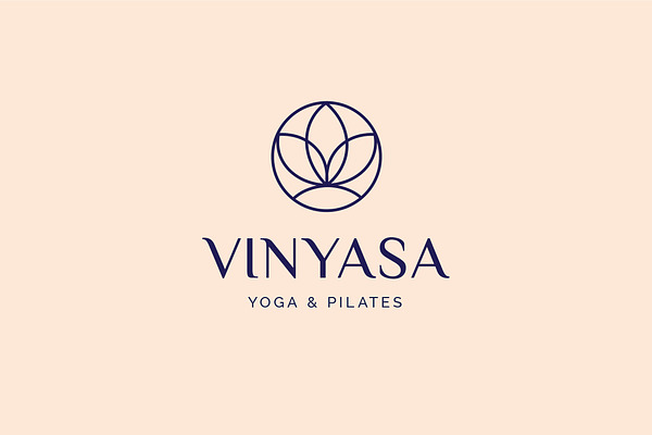Minimal Yoga Flower Logo I Branding