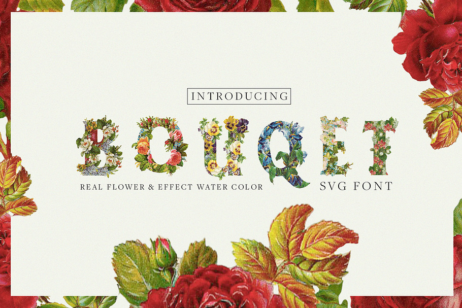 Bouqet Flower & Watercolor in Display Fonts - product preview 8