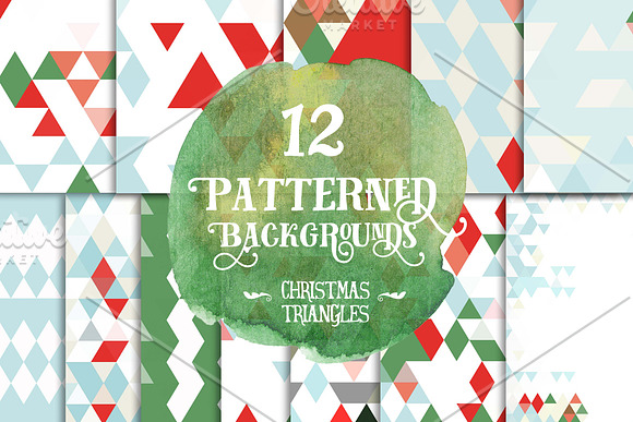 Seamless Christmas Digital Paper in Patterns - product preview 2