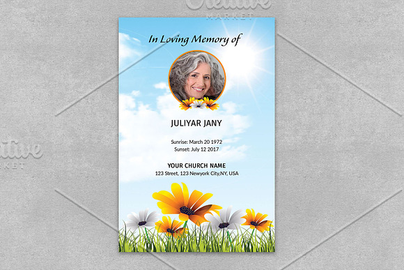 Funeral Prayer Card Template-V06 in Card Templates - product preview 1