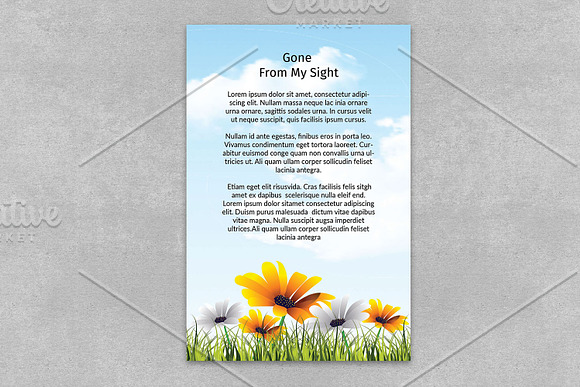 Funeral Prayer Card Template-V06 in Card Templates - product preview 2