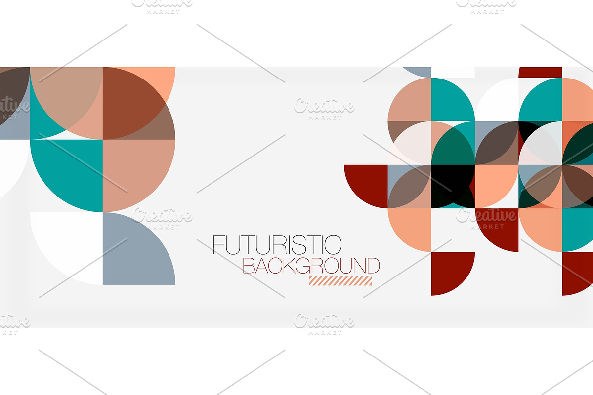 Geometric triangle and circle shape, wide abstract background in Textures - product preview 8