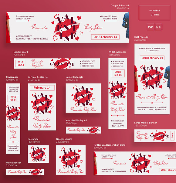 Promo Bundle | Valentine's Day Party in Templates - product preview 14