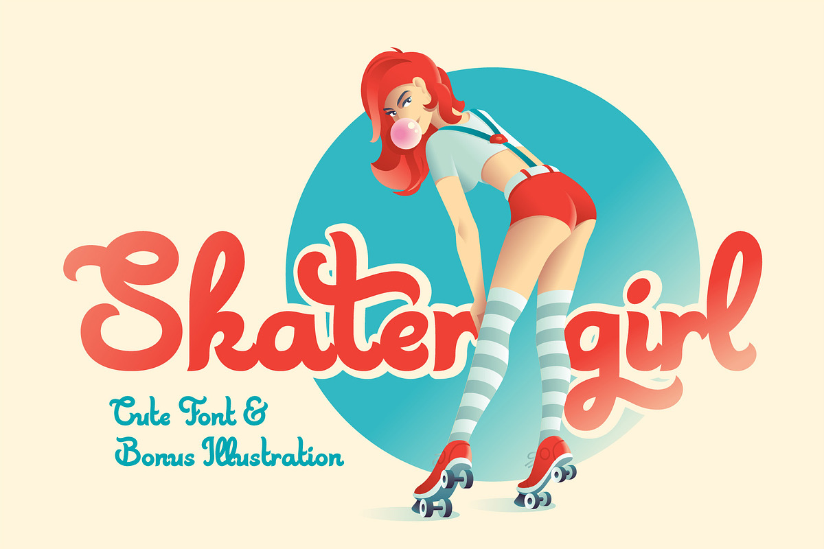 Skater Girl font + Bonus in Script Fonts - product preview 8