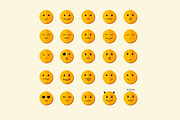 Vector smile icon set.