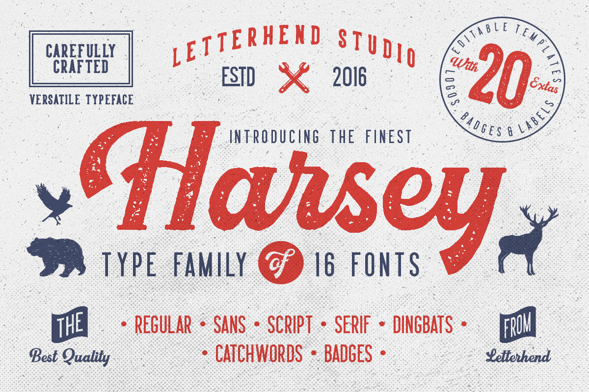 Harsey Type ToolBox (16 FONTS) SALE! in Display Fonts - product preview 8