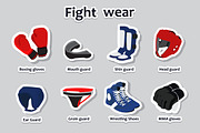 Set of sport fight wear