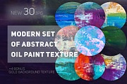 Set of abstract oil paint textures