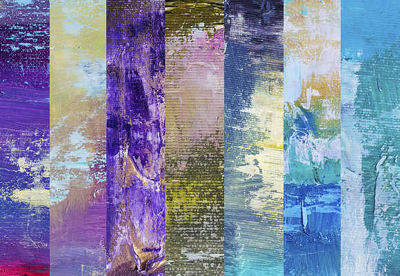 Set of abstract oil paint textures in Textures - product preview 2