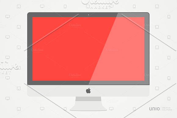 iMac Flat Mockup in Mobile & Web Mockups - product preview 1
