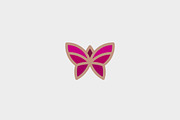 Abstract butterfly flower vector logo design. Linear minimal premium logotype