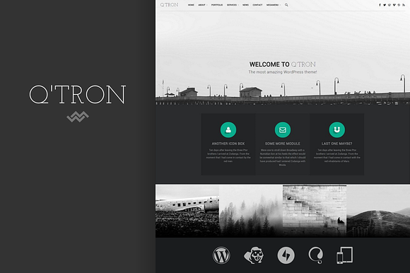 Q'tron - Business Portfolio WP Theme in WordPress Business Themes - product preview 1