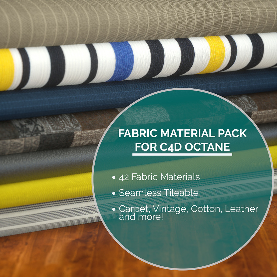 42 Fabric Materials for C4D Octane  in Man-Made - product preview 1