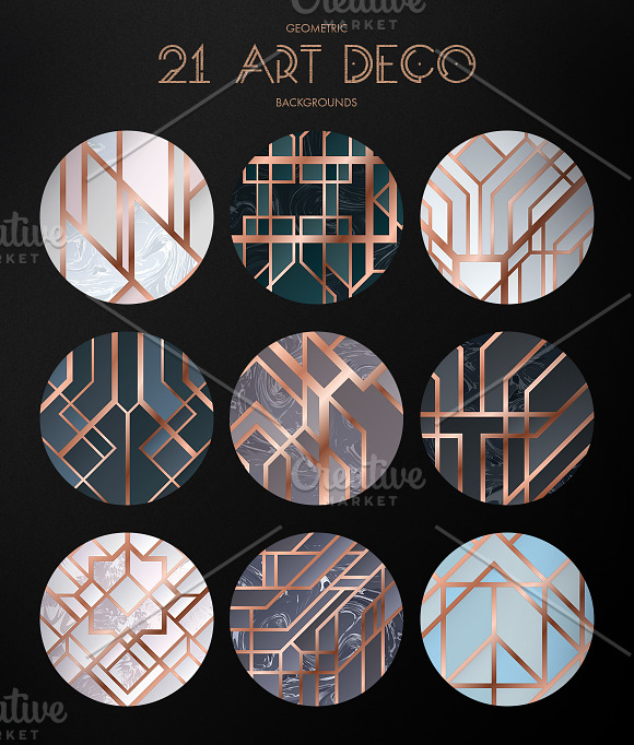 Art Deco Backgrounds in Textures - product preview 5