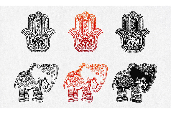 Ethnic Style Design Elements in Illustrations - product preview 2
