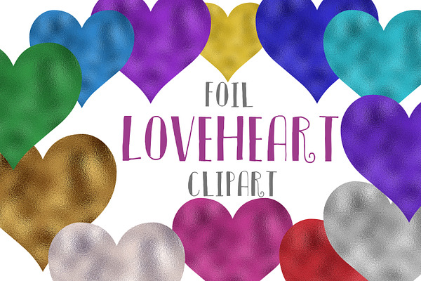 Foil love hearts