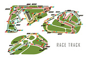 Race tracks for Brazil and Italy Arab Emirates
