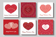 Valentine Cards Set