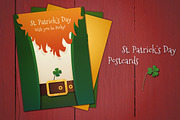 3 Postcards St. Patrick`s Day