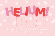 Helium, A Balloon Letter Font