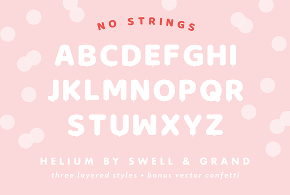 Helium, A Balloon Letter Font in Display Fonts - product preview 4